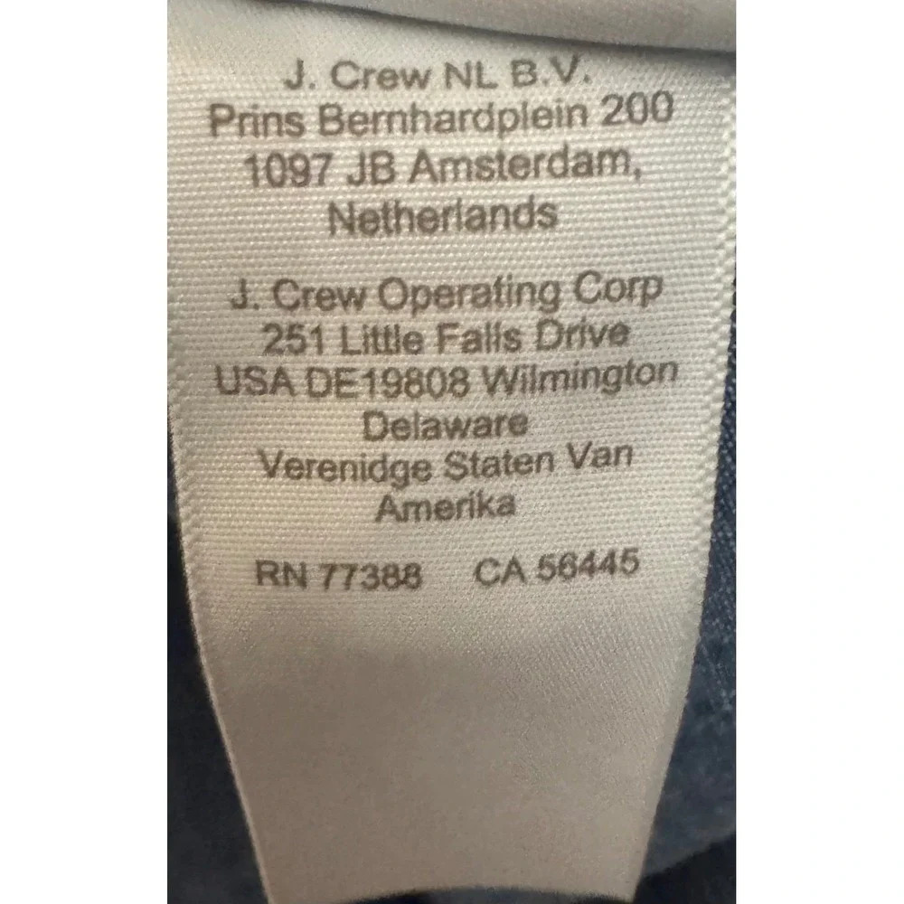 J.Crew Chambray Shorts Small Blue Re-imagined Cotton Drawstring‎ Patch Pockets